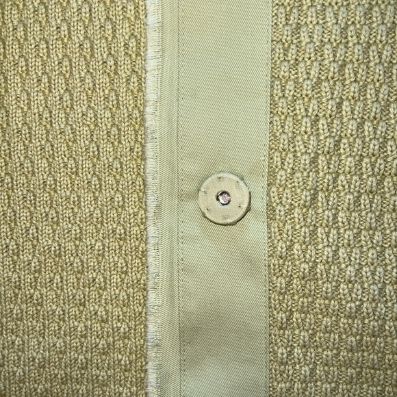 Talbots Sweater Jacket 100% Cotton Sage Green Large - Picture 7 of 12